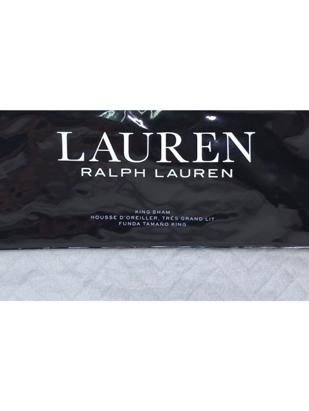 Lauren Ralph Lauren Kaia King Sham 2 Pack 20"x36" Grey Cotton Blend - Picture 5 of 9